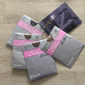 5 Vintage Silky Fit by Bill Blass Size B Panty Hose